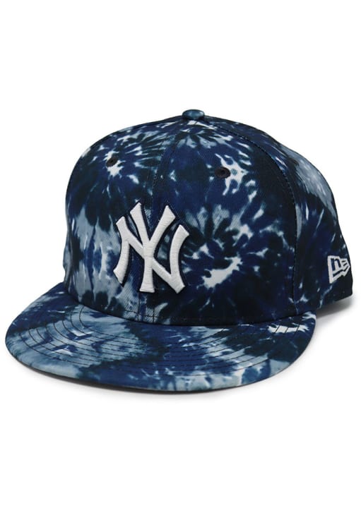 New York Yankees Mens NY Yankees 3-Tone Tie Dye 59FIFTY NAVY  display picture 1