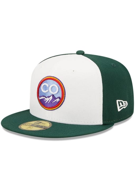 Cookies 59FIFTY キャップ ホワイト/グリーン Colorado Rockies Mens 2022 City Connect 59FIFTY GREEN New Era