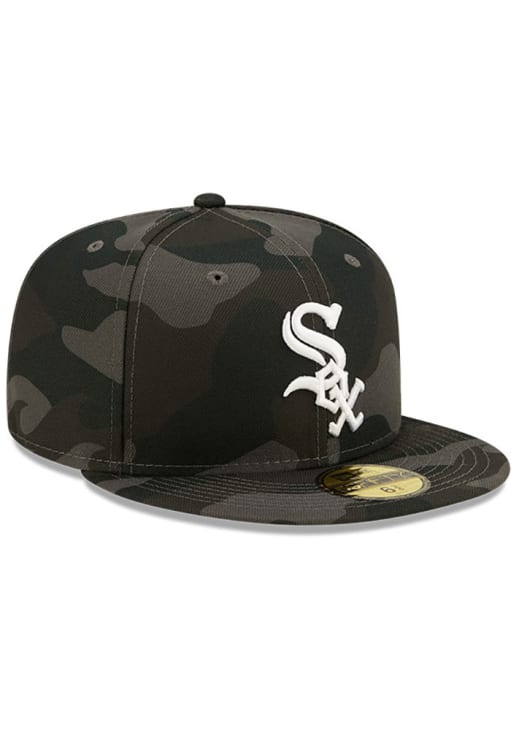 Chicago White Sox Mens Camo 59FIFTY BLACK New Era Fitted Hat