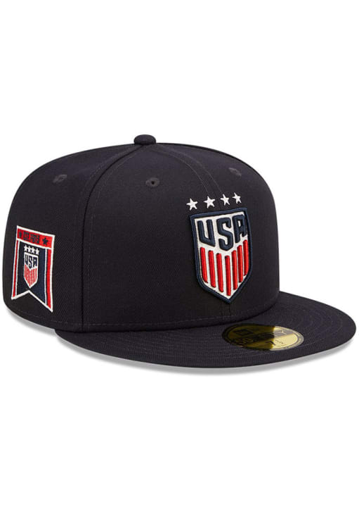 Team USA Mens Bannerside 59FIFTY NAVY New Era Fitted Hat - 59012619