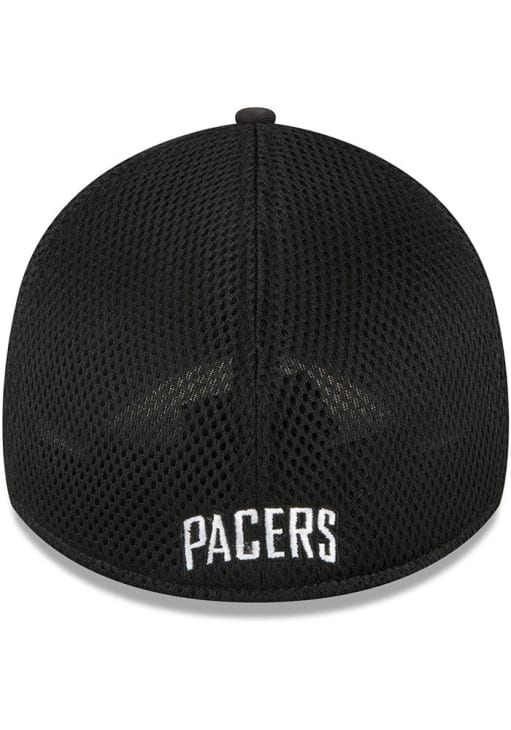 Indiana Pacers Mens White Logo Neo 39THIRTY BLACK New Era Flex Hat