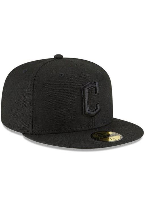 Cleveland Guardians Mens Tonal 59FIFTY BLACK New Era Fitted Hat