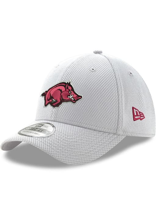 Arkansas Razorbacks Mens Diamond Era 39THIRTY WHITE New Era Flex Hat ...