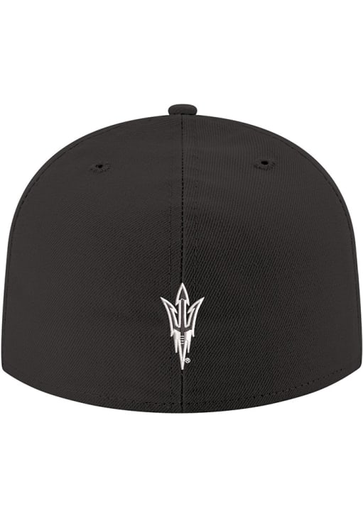 Arizona State Sun Devils New Era BLACK AS Logo Black and White