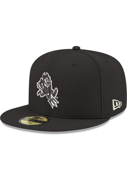 Arizona State Sun Devils Mens Sparky Logo Black and White 59FIFTY