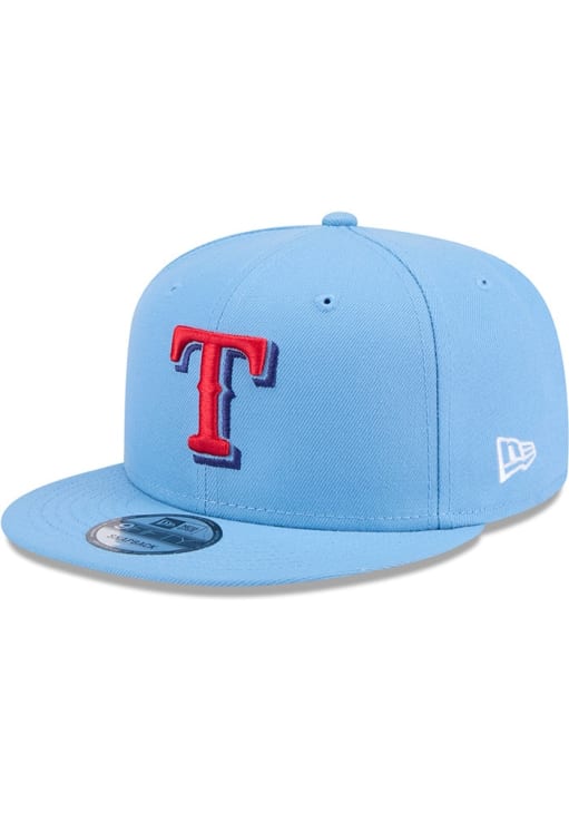 Texas Rangers New Era LIGHT BLUE Sky Evergreen 9FIFTY Snapback Hat