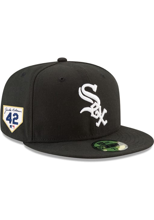 Chicago White Sox Mens 2024 Jackie Robinson Day 59FIFTY BLACK New