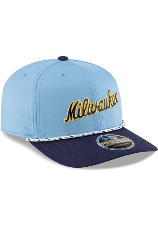 New Era Milwaukee Brewers LIGHT BLUE Rope 9SEVENTY Stretch Snap