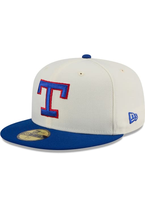 Texas Rangers Mens Chrome 2T Historic Evergreen 59FIFTY WHITE New