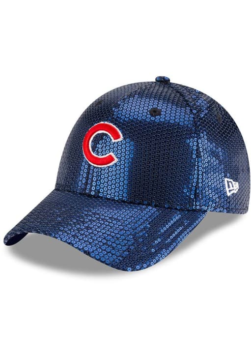Chicago Cubs New Era Womens BLUE Womens Sequin Adjustable  display picture 1