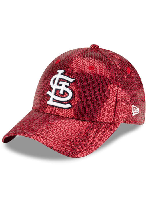 レディースウェア S logo cap scarlet St Louis Cardinals New Era Womens Red Womens Sequin Adjustable
