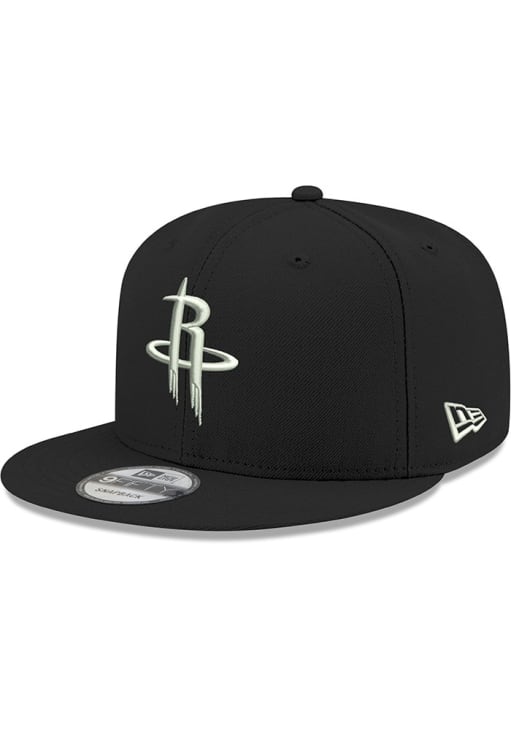 Houston Rockets New Era BLACK White Logo 9FIFTY Snapback Hat