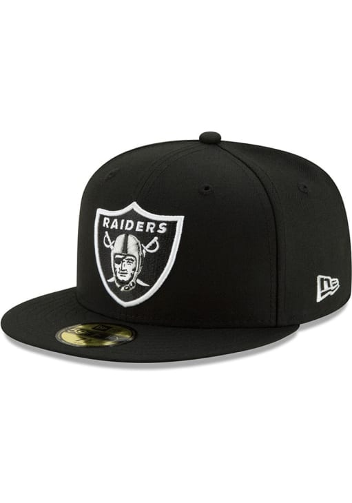 Las Vegas Raiders Mens Basic 59FIFTY BLACK New Era Fitted Hat