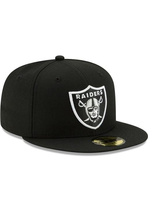 Las Vegas Raiders Mens Basic 59FIFTY BLACK New Era Fitted Hat