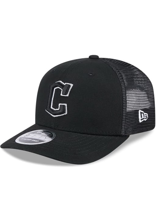 New Era Cleveland Guardians BLACK Canvas Trucker LP 9FIFTY