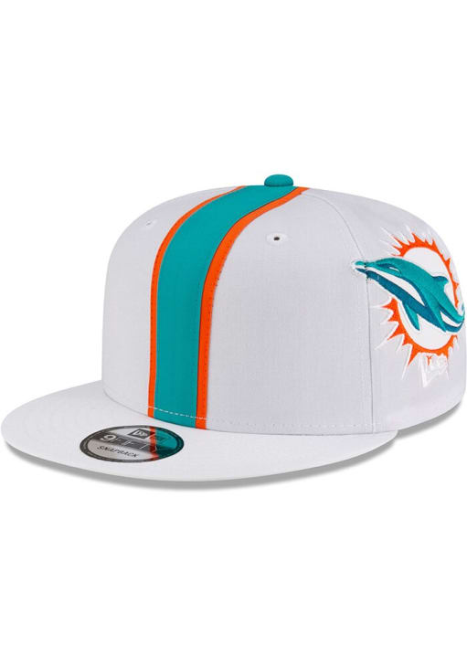 帽子 NICENESS SYLVAIN OFF WHITE L Miami Dolphins New Era White Helmet 9FIFTY Snapback Hat - 59029942