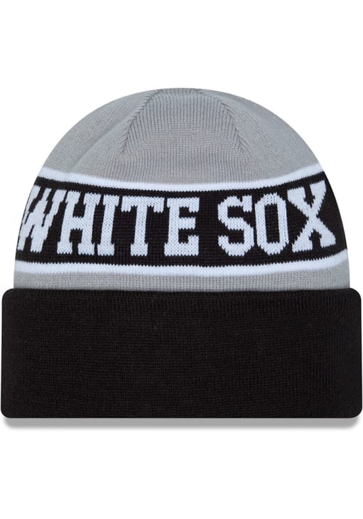 Chicago White Sox New Era BLACK Reverse Cuff Knit Hat - 59030169