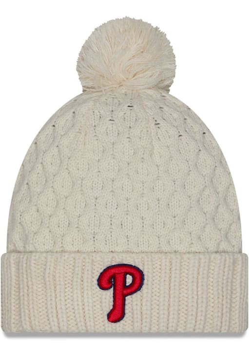 Philadelphia Phillies New Era Womens Chunky Cuff Pom Knit  display picture 1