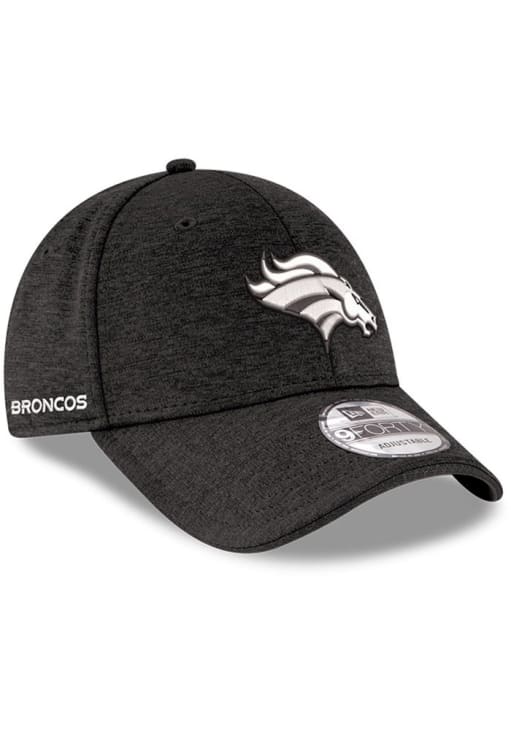 New Era Denver Broncos BLACK White Logo Shadow Tech Stretch Snap