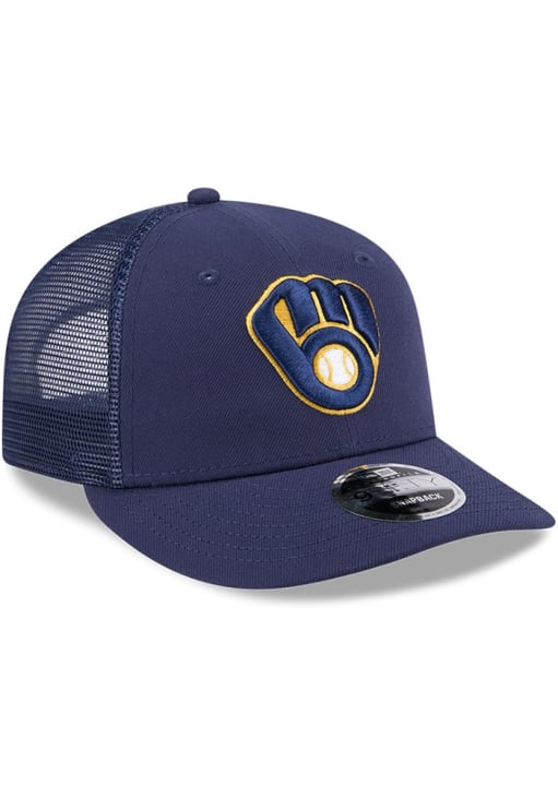 New Era Milwaukee Brewers NAVY Trucker LP 9FIFTY Adjustable Hat
