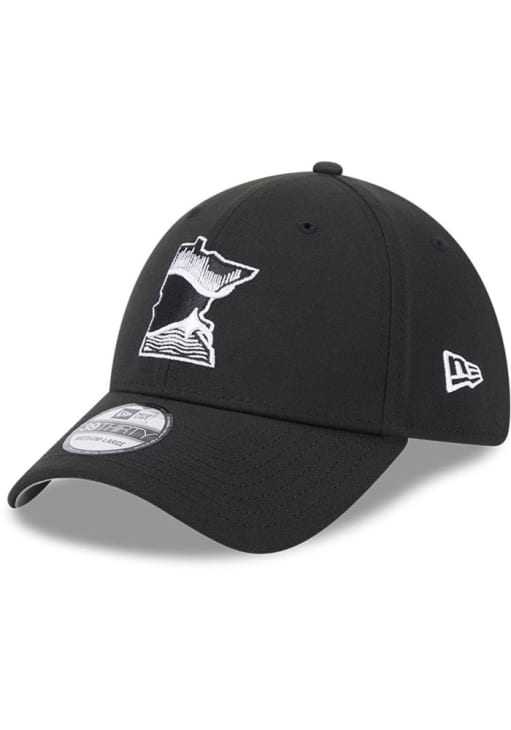 Minnesota Twins Mens 39THIRTY BLACK New Era Flex Hat - 59033825
