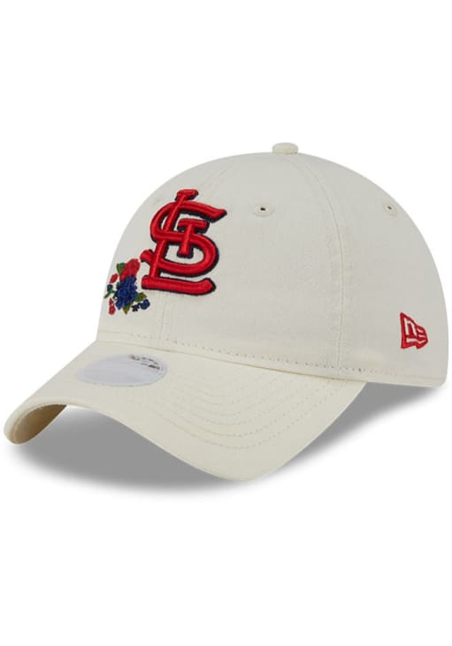 St Louis Cardinals New Era Womens White Floral 9TWENTY Adjustable