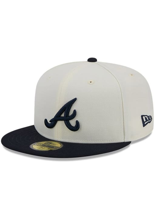 Atlanta Braves Mens 2T Evergreen 59FIFTY White New Era Fitted Hat