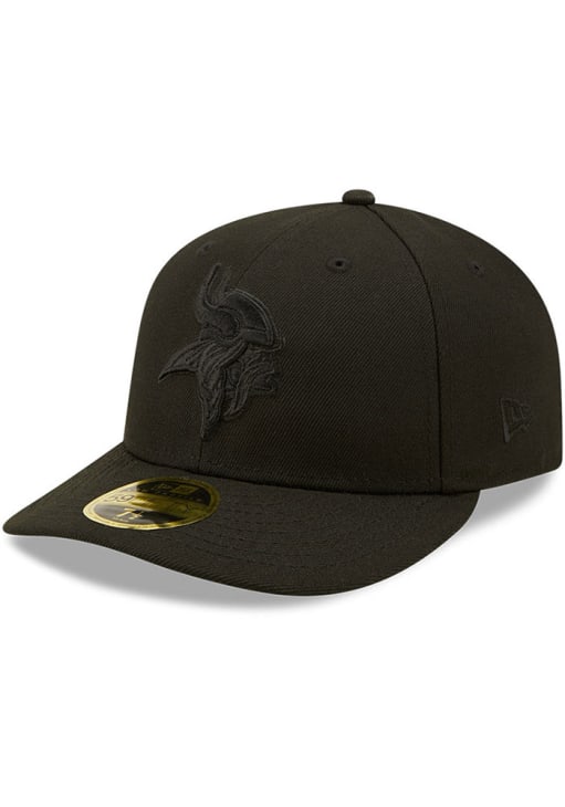 Minnesota Vikings Mens Low Profile 59FIFTY BLACK New Era Fitted