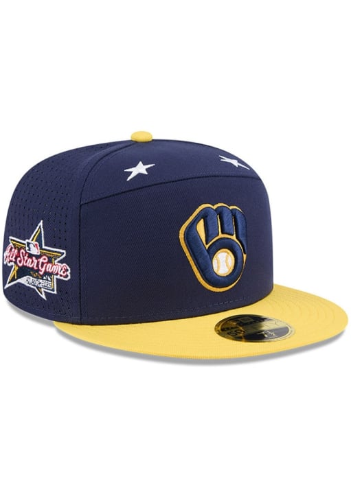 Milwaukee Brewers Mens 2025 All Star Game Split Panel 59FIFTY NAVY