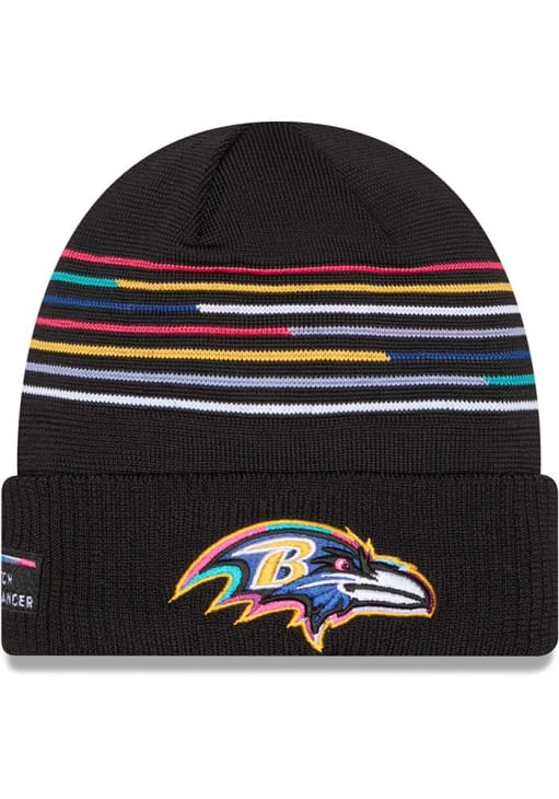 Baltimore Ravens New Era BLACK 2025 Crucial Catch Cuff Knit Hat