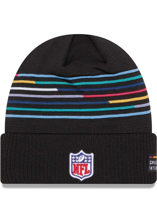 Baltimore Ravens New Era BLACK 2025 Crucial Catch Cuff Knit Hat