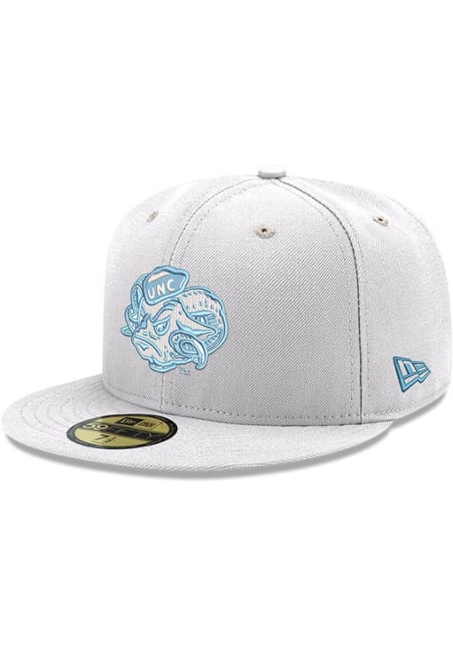 North Carolina Tar Heels Mens 59FIFTY White New Era Fitted Hat