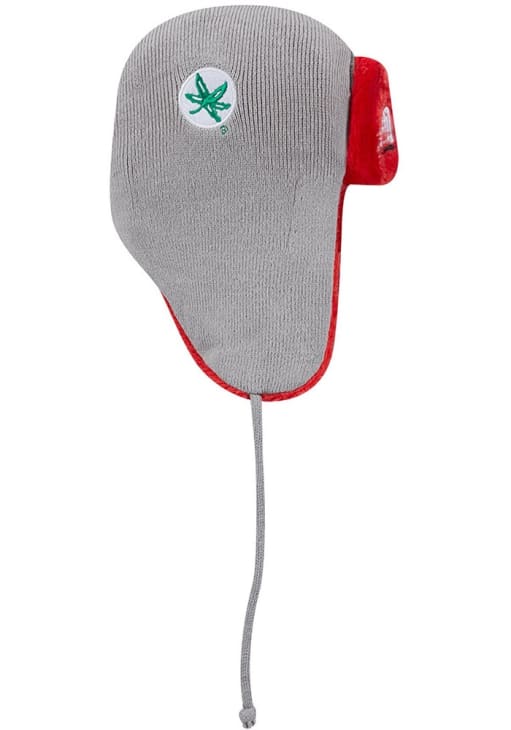 Ohio State Buckeyes New Era GREY Evergreen Trapper Mens Knit Hat