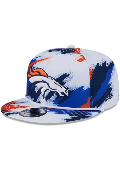 Denver Broncos New Era White Paint 9FIFTY Snapback Hat - 59042819