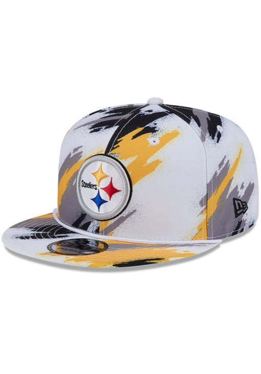 Pittsburgh Steelers New Era White Paint 9FIFTY Snapback Hat - 59043106