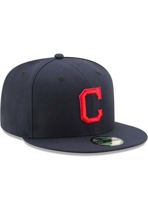 Cleveland Guardians Mens AC Road 59FIFTY NAVY New Era Fitted Hat