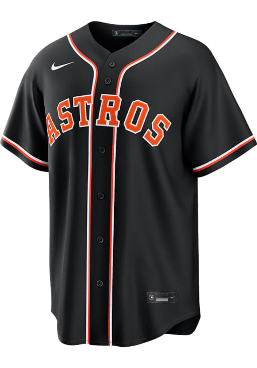 Houston Astros Mens Nike Replica BLACK Carbon Fashion Jersey