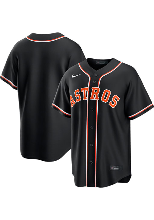 Houston Astros Mens Nike Replica BLACK Carbon Fashion Jersey