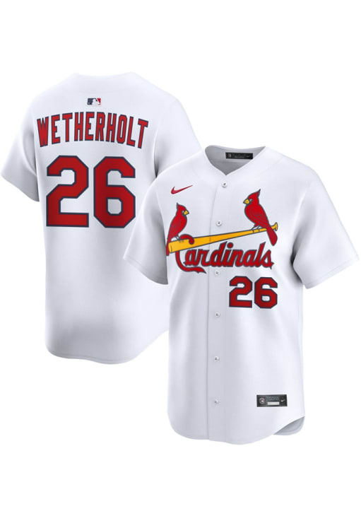 JJ Wetherholt St Louis Cardinals Mens White Home Limited Baseball