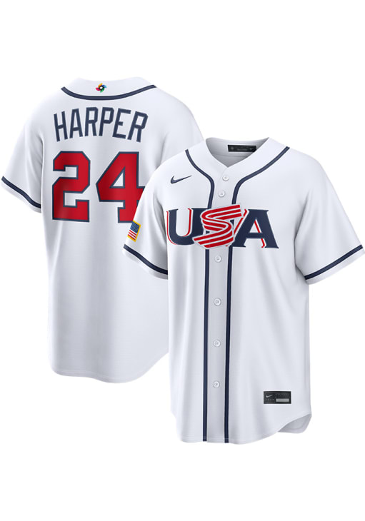 Bryce Harper USA Mens White World Baseball Classic Limited