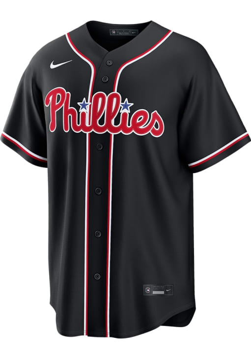 Philadelphia Phillies Mens Nike Replica BLACK Carbon Fashion