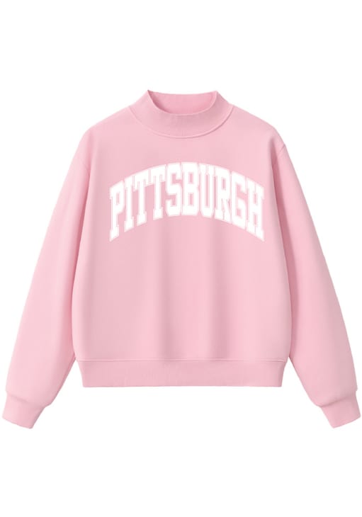 Pittsburgh Summit Sportswear Crew Sweatshirt Womens PINK