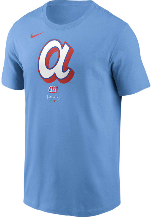 Nike Atlanta Braves POWDERBLUE Fanwear City Connect 1.0 Large Logo