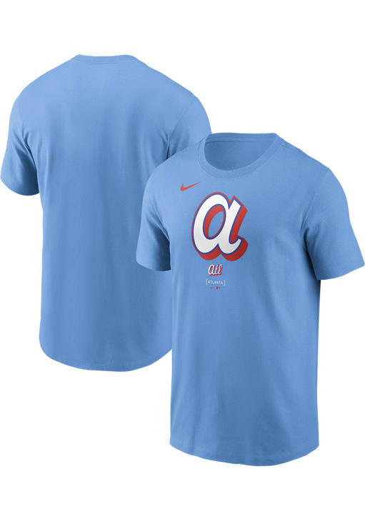 Nike Atlanta Braves POWDERBLUE Fanwear City Connect 1.0 Large Logo