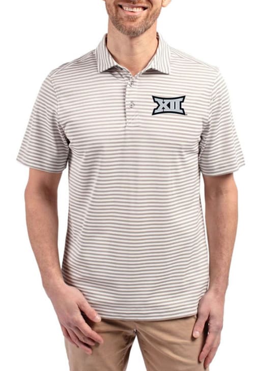 Big 12 Cutter and Buck ASH Virtue Eco Pique Stripe Big and Tall