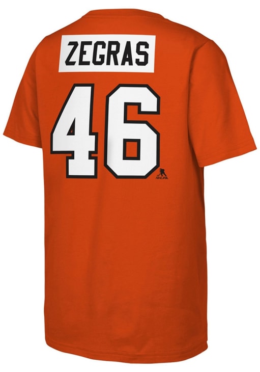 Trevor Zegras Philadelphia Flyers Youth ORANGE Flat NN Short