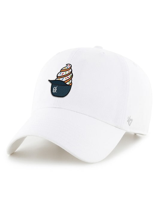 47 Detroit Tigers White Ice Cream Helmet Clean Up Adjustable Hat