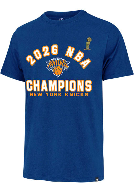47 New York Knicks ROYAL Finals Champions Short Sleeve Fashion T