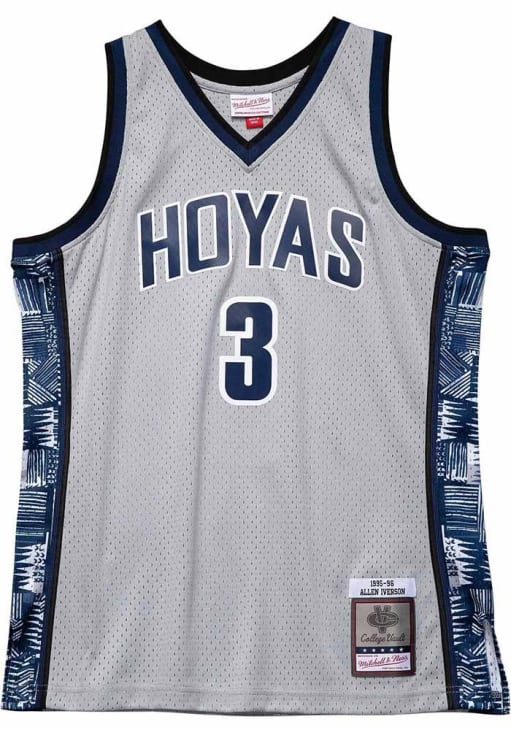 Allen Iverson Georgetown Hoyas Mitchell and Ness GREY Swingman