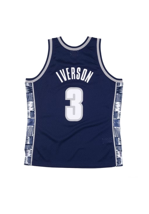 Allen Iverson Georgetown Hoyas Mitchell and Ness NAVY Swingman
